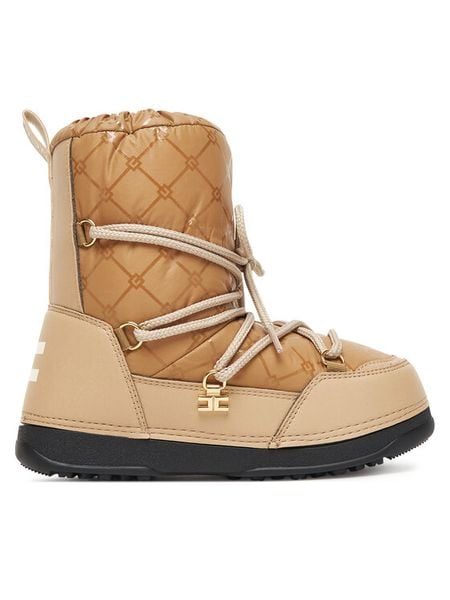 Elisabetta Franchi Śniegowce F4A6-E0457-1860 S Beżowy. Brązowe kozaki dziewczęce Elisabetta Franchi, bez wzorów, z materiału, bez obcasa, bez zapięcia. Za 1,039.00 zł.