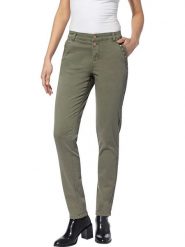 Heine Dżinsy - Slim fit - w kolorze khaki rozmiar: 48. Brązowe jeansy damskie Heine, z podwyższonym stanem. Za 96.60 zł.