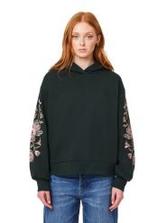 Scotch & Soda Bluza w kolorze ciemnozielonym rozmiar: S. Zielone bluzy damskie Scotch & Soda, s, bez wzorów, z kapturem. Za 254.95 zł.