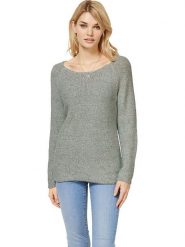 Heine Sweter w kolorze zielonym rozmiar: 38. Zielone swetry klasyczne damskie Heine, ze skóry, bez kołnierzyka. Za 87.95 zł.