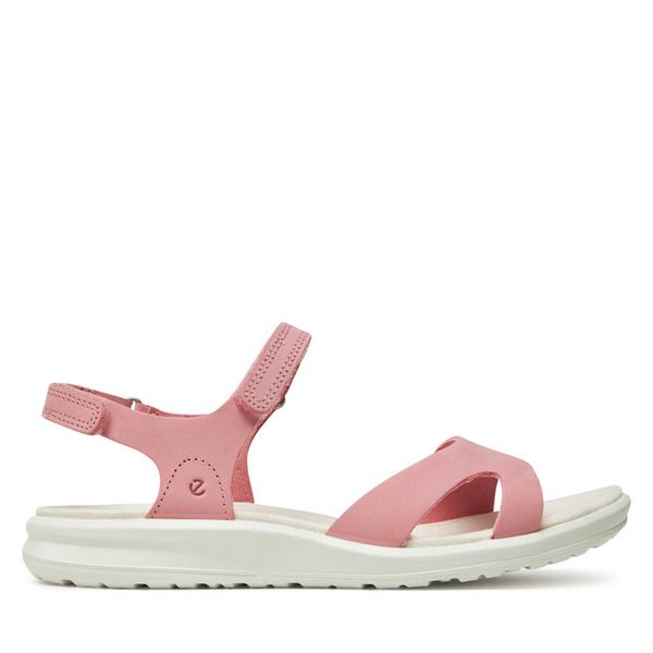 Sandały ECCO. Czerwone sandały damskie ECCO, bez wzorów, bez obcasa, na płaskiej podeszwie, bez zapięcia. Za 369.99 zł.