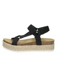 Steve Madden Sandały w kolorze czarnym rozmiar: 37. Czarne sandały damskie Steve Madden, bez wzorów, z otwartym noskiem, bez obcasa, na platformie, bez zapięcia. Za 109.52 zł.