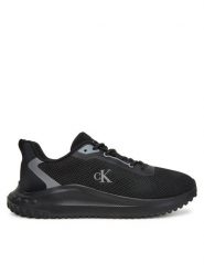 Calvin Klein Jeans Sneakersy Eva Runner L-Up Mix Mesh Logo Ck YW0YW01851 Czarny. Czarne obuwie sportowe damskie Calvin Klein Jeans, z jeansu, bez zapięcia. Za 269.99 zł.