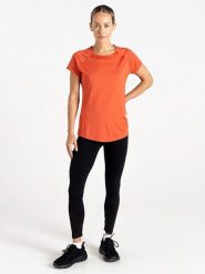 Dare 2b Koszulka sportowa "Corral Tee" w kolorze pomarańczowym rozmiar: 34. Pomarańczowe koszulki sportowe damskie Dare 2b, bez wzorów, z materiału, bez ramiączek, outdoorowe. Za 52.55 zł.