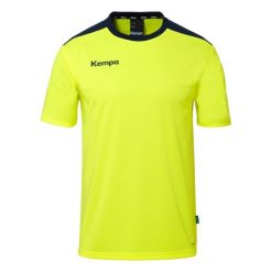 Koszulka Kempa Emotion 27. Niebieskie bluzki damskie Kempa, bez wzorów, eleganckie, bez kołnierzyka, bez ramiączek. Za 109.60 zł.