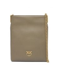 PINKO Torebka Flat Satchel AI 25-26 PCPL 105352 A0QO Szary. Szare torebki wieczorowe damskie Pinko, bez wzorów, ze skóry, bez dodatków. Za 1,059.00 zł.