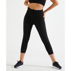 Legginsy fitness damskie Domyos krótkie. Czarne legginsy damskie DOMYOS, l, bez wzorów, z elastanu. Za 49.99 zł.