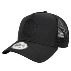Czapka z daszkiem dla dorosłych E-Frame AS Roma Trucker Cap. Czarne czapki z daszkiem damskie New Era, bez wzorów, z poliesteru. Za 169.99 zł.