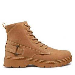 Trapery Americanos. Brązowe trapery damskie Americanos, bez zapięcia. Za 169.99 zł.