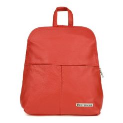 Plecak damski czerwony skórzany Beltimore 021. Czerwone plecaki bez wzorów, ze skóry. Za 175.99 zł.