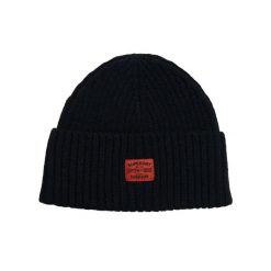 Czapka Superdry Workwear Knitted. Niebieskie czapki damskie Superdry, na zimę, bez wzorów, z dzianiny. Za 117.90 zł.