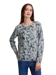 BETTY & CO Koszulka w kolorze szaro-granatowo-miętowym rozmiar: S. Niebieskie koszulki damskie Betty & Co, s, bez wzorów, bez kołnierzyka, bez ramiączek. Za 78.84 zł.