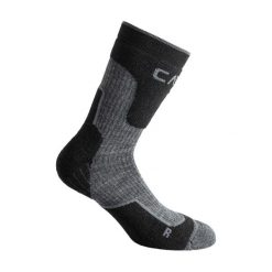 Skarpety trekkingowe CMP WOOL MID. Czarne skarpetki damskie CMP, bez wzorów. Za 79.99 zł.