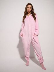 Piżama onesie Hello Kitty - różowy. Czerwone piżamy damskie Sinsay, bez wzorów, bez ramiączek. Za 89.99 zł.