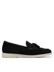 Clarks Mokasyny Narini Edge 26181450 Czarny. Czarne mokasyny damskie Clarks, ze skóry, bez obcasa. Za 269.99 zł.