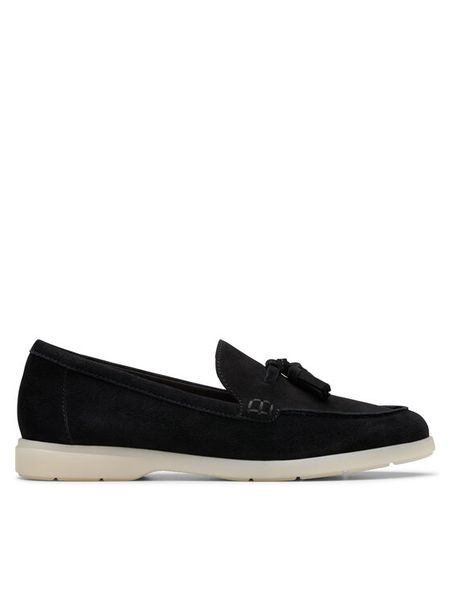 Clarks Mokasyny Narini Edge 26181450 Czarny. Czarne mokasyny damskie Clarks, ze skóry, bez obcasa. Za 229.99 zł.