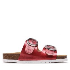 Klapki Dr. Brinkmann. Czerwone klapki damskie Dr. Brinkmann, bez wzorów, bez obcasa, bez zapięcia. Za 289.99 zł.