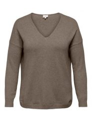 ONLY Carmakoma Sweter w kolorze beżowym rozmiar: M-46/48. Brązowe swetry klasyczne damskie Only Carmakoma, m, bez kołnierzyka. Za 114.95 zł.