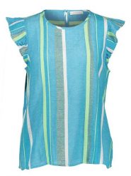 Rich & Royal Bluzka w kolorze turkusowym rozmiar: 36. Niebieskie bluzki damskie Rich & Royal, bez wzorów, z bawełny, bez kołnierzyka, bez ramiączek. Za 177.94 zł.