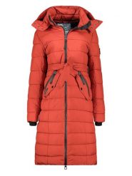 Canadian Peak Płaszcz zimowy "Cabimeak" w kolorze czerwonym rozmiar: L. Czerwone płaszcze damskie Canadian Peak, na zimę, l, bez wzorów, z puchu, bez kaptura. Za 334.60 zł.