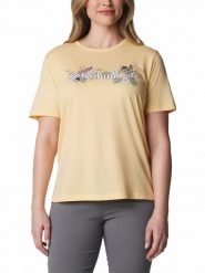 Columbia Koszulka "Bluebird Day™" w kolorze żółtym rozmiar: XS. Żółte bluzki damskie Columbia, xs, bez wzorów, z bawełny, bez kołnierzyka, bez ramiączek. Za 39.49 zł.