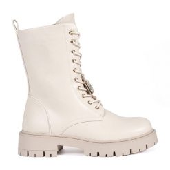 Seastar Jasnobeżowe botki workery damskie z przypinkami beżowy. Brązowe botki damskie bez obcasa, bez zapięcia. Za 245.97 zł.