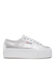 Superga Tenisówki 2790 Lame S61174W Srebrny. Szare trampki damskie Superga, bez wzorów, z materiału, bez zapięcia. Za 239.99 zł.