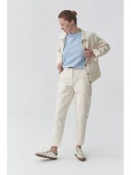 TATUUM Spodnie w kolorze kremowym rozmiar: 44. Brązowe spodnie materiałowe damskie TATUUM, bez wzorów, z bawełny. Za 140.53 zł.