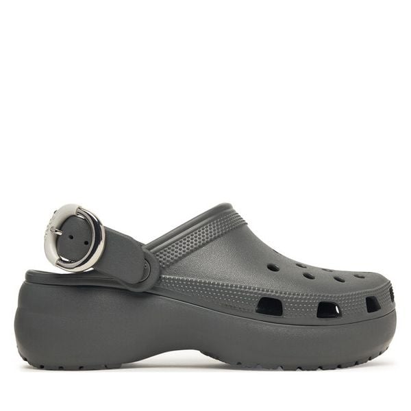 Klapki Crocs. Szare klapki damskie Crocs, bez wzorów, bez obcasa, bez zapięcia. Za 299.99 zł.
