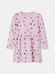 NAME IT Sukienka codzienna 13235237 Różowy Regular Fit. Czerwone sukienki dziewczęce Name it, bez wzorów, z bawełny, bez ramiączek, proste. Za 99.99 zł.