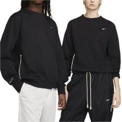 Bluza z okrągłym dekoltem Nike Dri-Fit. Czarne bluzy damskie Nike, xxl, bez wzorów, z bawełny, bez kaptura. Za 322.90 zł.