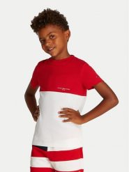 Tommy Hilfiger T-Shirt KB0KB09617 Czerwony Regular Fit. Czerwone t-shirty i koszulki chłopięce Tommy Hilfiger, bez wzorów, z bawełny, bez kołnierzyka, bez ramiączek. Za 99.99 zł.