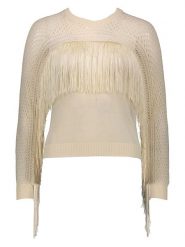 Twinset Sweter w kolorze beżowym rozmiar: XL. Brązowe swetry klasyczne damskie Twinset, xl, z bawełny, bez kołnierzyka. Za 97.28 zł.
