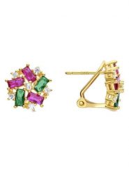 Luxenter Kolczyki z cyrkoniami rozmiar: onesize. Zielone kolczyki damskie Luxenter, z cyrkonią, srebrne. Za 173.99 zł.