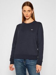 Tommy Jeans Bluza Fleece DW0DW09227 Granatowy Regular Fit. Niebieskie bluzy damskie Tommy Jeans, xxs, bez wzorów, z bawełny, bez kaptura. Za 209.99 zł.
