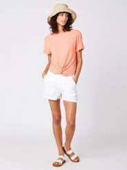 Rip Curl Koszulka w kolorze pomarańczowym rozmiar: M. Pomarańczowe bluzki damskie Rip Curl, m, bez wzorów, bez kołnierzyka, bez ramiączek. Za 51.95 zł.