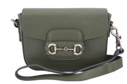 Listonoszka skórzana BARBERINI'S 968-38 zielona. Zielone shopper bag Barberinis, z aplikacjami, ze skóry, małe, bez dodatków. Za 299.99 zł.