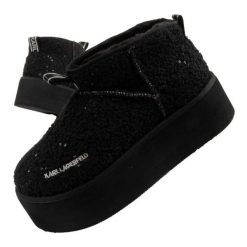 Buty, śniegowce Karl Lagerfeld Thermo KL48522WW0S czarne. Czarne śniegowce damskie z materiału. W wyprzedaży za 792.15 zł.