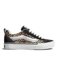 Vans Skórzane sneakersy "Knu Skool" w kolorze czarno-beżowym rozmiar: 42. Czarne obuwie sportowe damskie Vans, bez zapięcia. Za 170.47 zł.