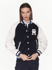 Tommy Hilfiger Kurtka bomber Varsity WW0WW38112 Granatowy Regular Fit. Niebieskie kurtki damskie Tommy Hilfiger, bez wzorów, z syntetyku, bez kaptura. Za 1,309.00 zł.