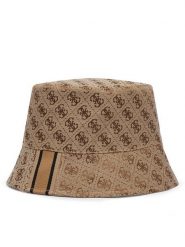 Guess Kapelusz Bucket AM9545 POL01 Beżowy. Brązowe kapelusze damskie Guess, z aplikacjami, z poliesteru. Za 194.99 zł.