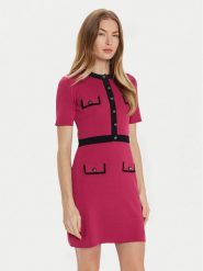 Motivi Sukienka dzianinowa 76406000104N Różowy Regular Fit. Czerwone sukienki damskie Motivi, bez wzorów, z dzianiny, bez ramiączek. Za 259.99 zł.