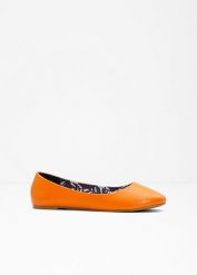 Baleriny. Brązowe balerinki damskie bonprix, bez wzorów. Za 54.99 zł.