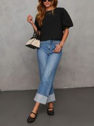 Milan Kiss Bluzka w kolorze czarnym rozmiar: L. Czarne bluzki damskie Milan Kiss, l, bez wzorów, z wiskozy, bez kołnierzyka, bez ramiączek. Za 126.99 zł.