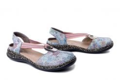 RIEKER 46361-90 multi, sandały damskie. Sandały damskie Rieker, bez wzorów, z gumy, bez obcasa, bez zapięcia. Za 329.90 zł.