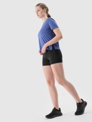 4F Legginsy krótkie treningowe z materiału z recyklingu damskie - czarne L. Czarne legginsy damskie 4F, l, bez wzorów, z dzianiny, z podwyższonym stanem, do biegania. W wyprzedaży za 39.99 zł.