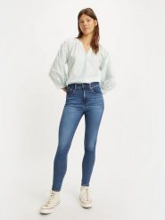 Levi's Dżinsy - Skinny fit - w kolorze niebieskim rozmiar: W24/L30. Niebieskie jeansy damskie Levi's, z podwyższonym stanem. Za 180.49 zł.