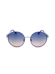 Swarovski Damskie okulary przeciwsłoneczne w kolorze srebrno-niebieskim rozmiar: 55. Niebieskie okulary przeciwsłoneczne damskie Swarovski. Za 294.95 zł.