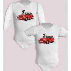 Renault 5 — body. Białe body niemowlęce nikiniki, bez wzorów, z bawełny, bez kołnierzyka, bez ramiączek. W wyprzedaży za 50.15 zł.