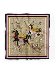 Lucky Bees Chusta w kolorze khaki ze wzorem - 55 x 55 cm rozmiar: onesize. Brązowe chusty damskie Lucky Bees, bez wzorów, z materiału. Za 21.99 zł.